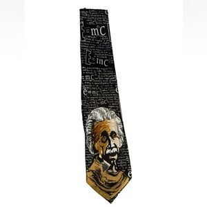 Black and Gold Einstein Themed Tie
